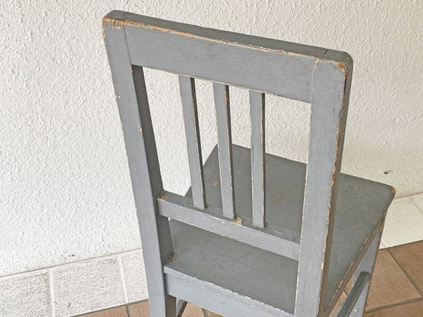 フランスアンティーク France Antique  ペイントテッド  チェア グレー シャビーシック 木製  ビンテージ  ◇