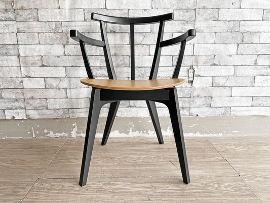 コモック COMMOC ビートル BEETLE ARM CHAIR アームチェア ブラック ナチュラルモダン ドリルデザイン DRILL DESIGN 定価￥46,200- A ●