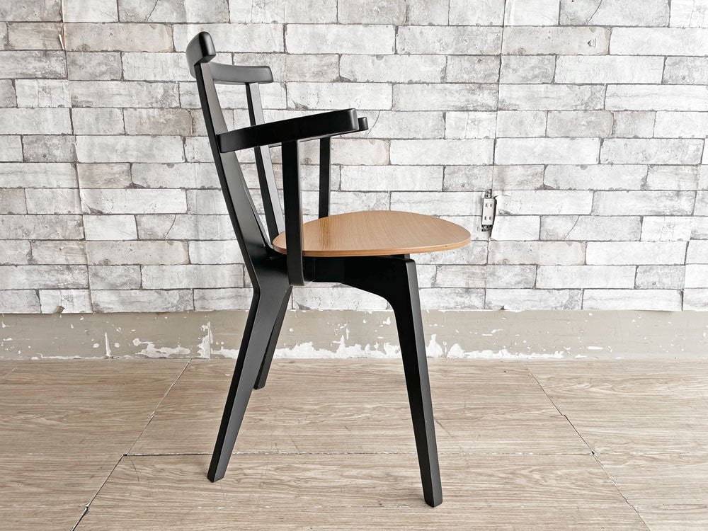 コモック COMMOC ビートル BEETLE ARM CHAIR アームチェア ブラック ナチュラルモダン ドリルデザイン DRILL DESIGN 定価￥46,200- A ●