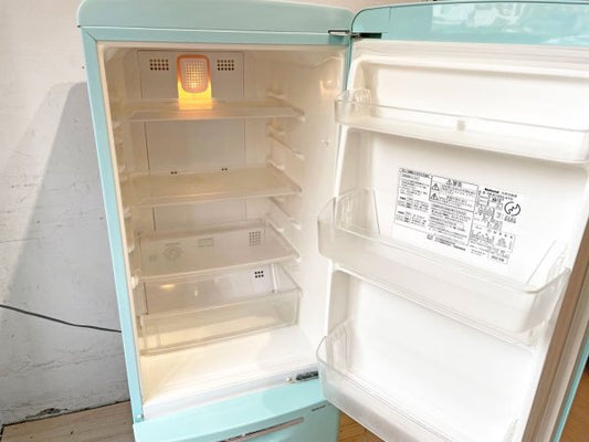 ナショナル National ウィル WiLL Fridge mini 冷蔵庫 162L ターコイズ 2003年製 レアカラー オリジナル ノスタルジックデザイン★