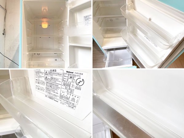 ナショナル National ウィル WiLL Fridge mini 冷蔵庫 162L ターコイズ 2003年製 レアカラー オリジナル ノスタルジックデザイン★