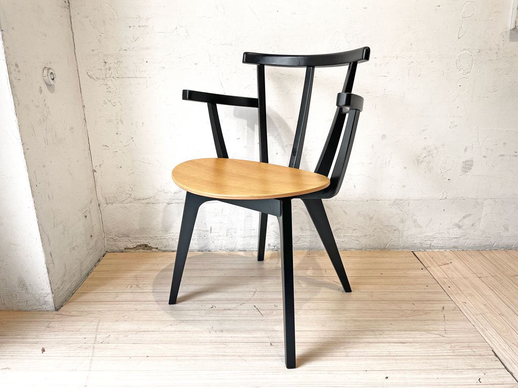 コモック COMMOC ビートル BEETLE ARM CHAIR アームチェア ブラック ナチュラルモダン ドリルデザイン DRILL DESIGN 定価￥46,200- B ★