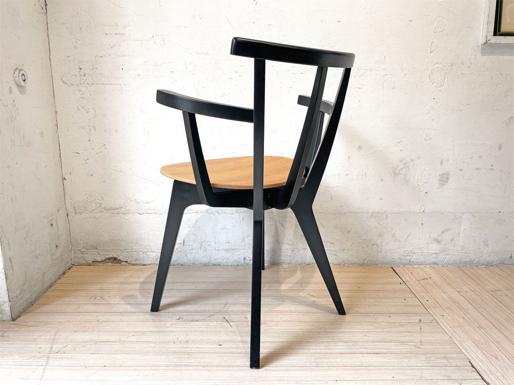 コモック COMMOC ビートル BEETLE ARM CHAIR アームチェア ブラック ナチュラルモダン ドリルデザイン DRILL DESIGN 定価￥46,200- B ★