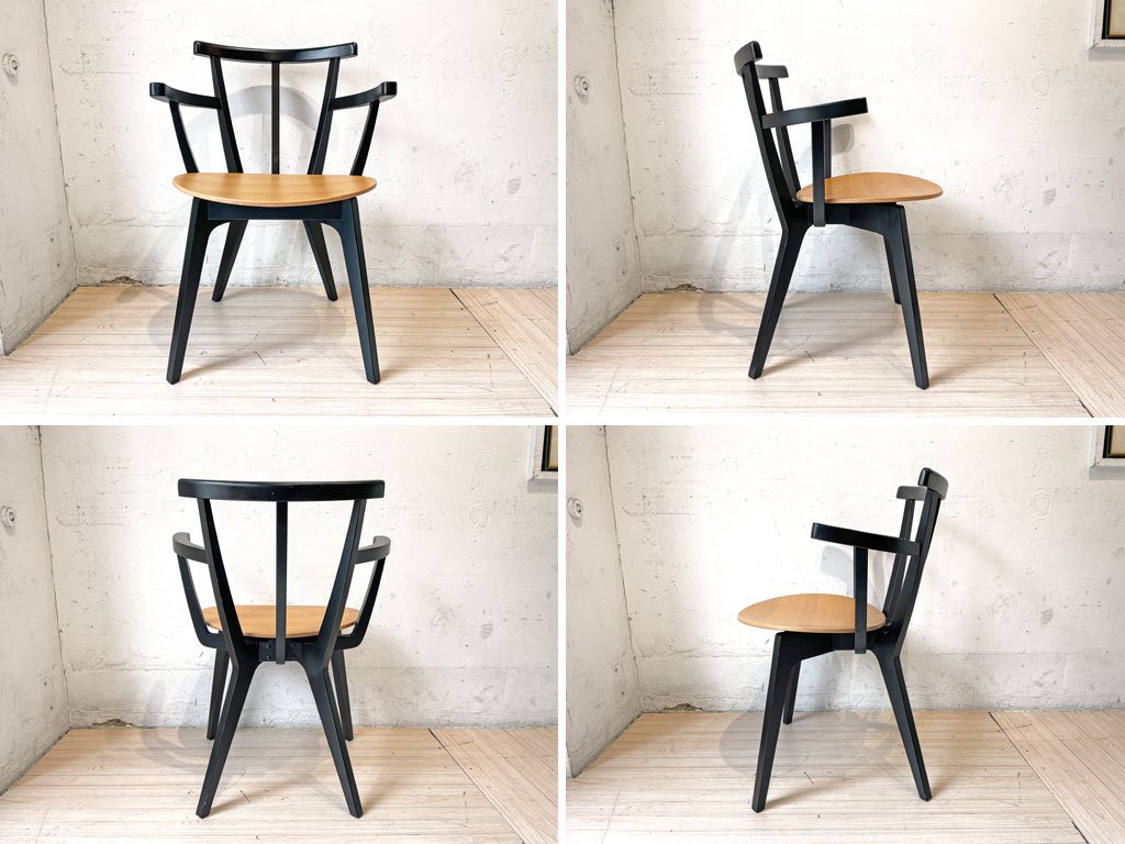 コモック COMMOC ビートル BEETLE ARM CHAIR アームチェア ブラック ナチュラルモダン ドリルデザイン DRILL DESIGN 定価￥46,200- B ★