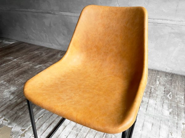 クラッシュゲート CRASH GATE ノットアンティークス Knot antiques ログチェア LOG CHAIR ビンテージキャメル ダイニングチェア♪