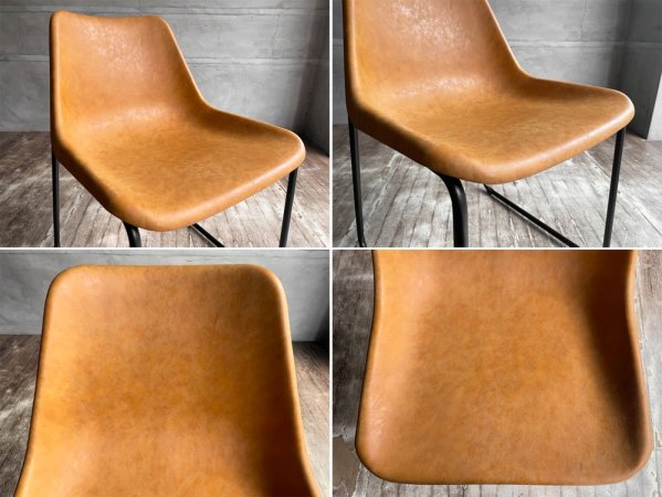 クラッシュゲート CRASH GATE ノットアンティークス Knot antiques ログチェア LOG CHAIR ビンテージキャメル ダイニングチェア♪