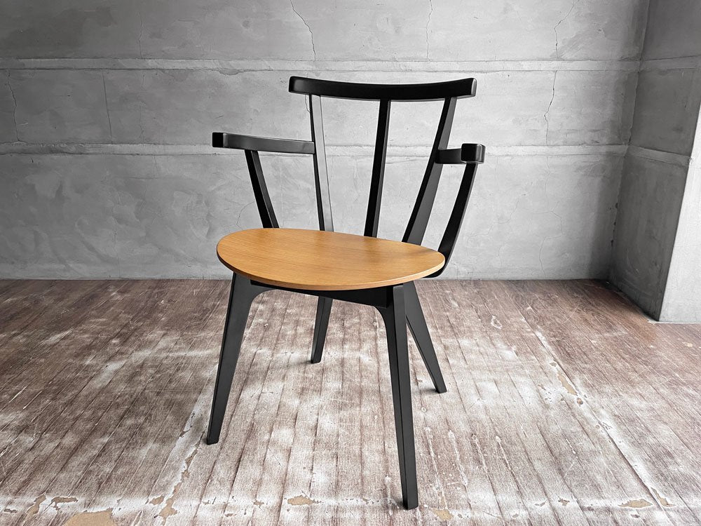 コモック COMMOC ビートル BEETLE CHAIR アームチェア ARM CHAIR ブラック ナチュラルモダン ドリルデザイン DRILL DESIGN 定価￥46,200- B♪