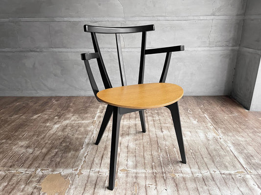 コモック COMMOC ビートル BEETLE CHAIR アームチェア ARM CHAIR ブラック ナチュラルモダン ドリルデザイン DRILL DESIGN 定価￥46,200-  A ♪