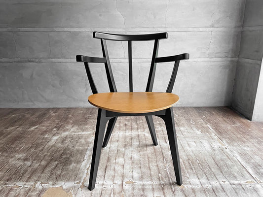 コモック COMMOC ビートル BEETLE CHAIR アームチェア ARM CHAIR ブラック ナチュラルモダン ドリルデザイン DRILL DESIGN 定価￥46,200-  A ♪