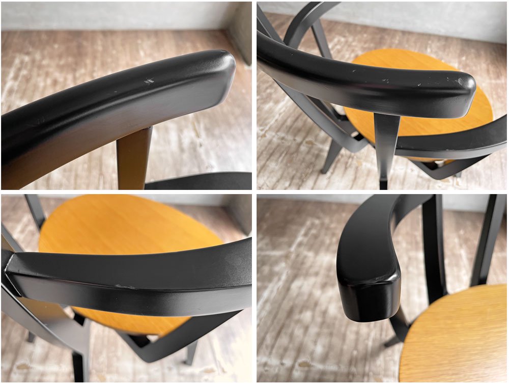 コモック COMMOC ビートル BEETLE CHAIR アームチェア ARM CHAIR ブラック ナチュラルモダン ドリルデザイン DRILL DESIGN 定価￥46,200-  A ♪