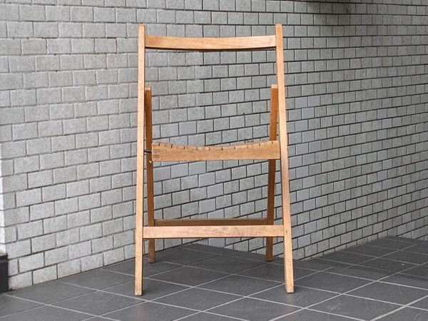 UKビンテージ UK Vintage フォールディングチェア foulding chair ガーデンチェア ビーチ材 花台 ランプ台 アンティーク 英国家具 ■