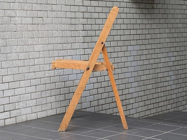 UKビンテージ UK Vintage フォールディングチェア foulding chair ガーデンチェア ビーチ材 花台 ランプ台 アンティーク 英国家具 ■