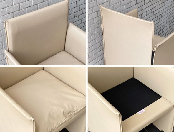 カッシーナ Cassina 401 ブレーク アームチェア 401 BREAK Armchair マリオベリーニ Mario Bellini ラウンジチェア PVCレザー MoMA永久収蔵 ■