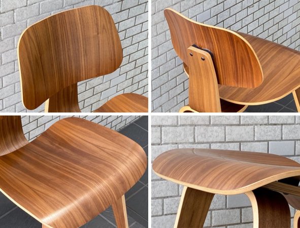 ハーマンミラー Herman Miller プライウッドダイニングチェア ウッドレッグ DCW Molded Plywood Dining Chair ウォールナット イームズ ミッドセンチュリー ■