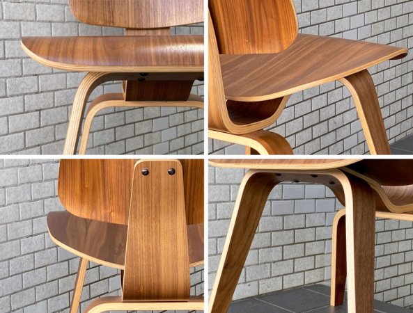 ハーマンミラー Herman Miller プライウッドダイニングチェア ウッドレッグ DCW Molded Plywood Dining Chair ウォールナット イームズ ミッドセンチュリー ■