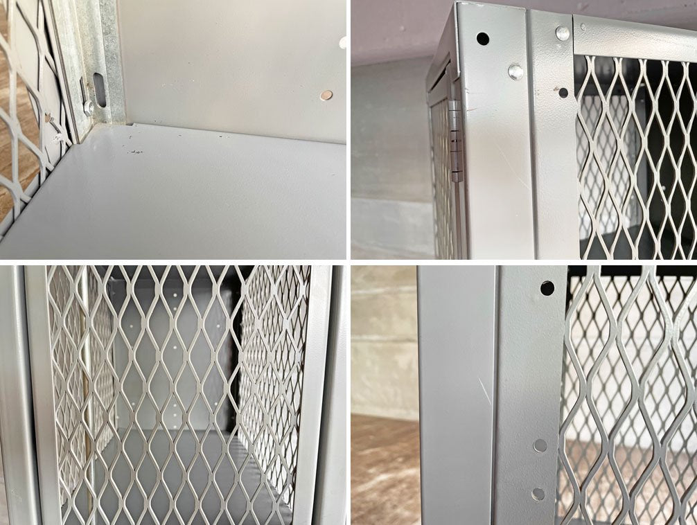 リオン LYON メッシュロッカー MESH LOCKER スチール グレー W30.5 パシフィックファニチャー P.F.S取扱 インダストリアル USA 廃番希少 現状品 ♪