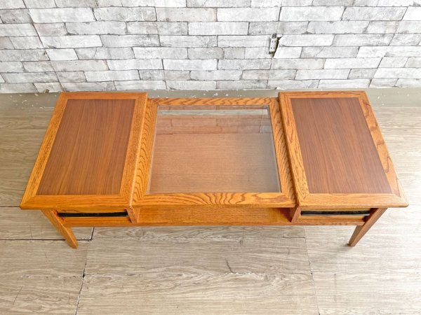 アクメファニチャー ACME Furniture ジェティ コーヒー テーブル JETTY COFFEE TABLE ガラストップ 抽斗2杯 ビンテージスタイル ●