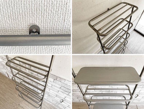 デュエンデ DUENDE ウォールラック WALL RACK 壁掛け シェルフ 7段 ウォールトレイ2枚付 スチール H180cm SEMPRE取扱い 合計定価\38,500- ●