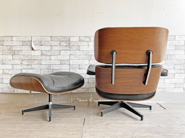 イームズラウンジチェア＆オットマン ブラック チャールズ＆レイ・イームズ C&R Eames ミッドセンチュリー リプロダクト品 ●