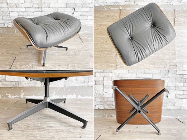 イームズラウンジチェア＆オットマン ブラック チャールズ＆レイ・イームズ C&R Eames ミッドセンチュリー リプロダクト品 ●