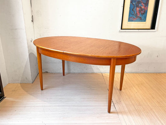 ジェンティーク Jentique ビンテージ オーバル エクステンション ダイニングテーブル チーク材 伸長式 Vintage Teak Diningtable  ★