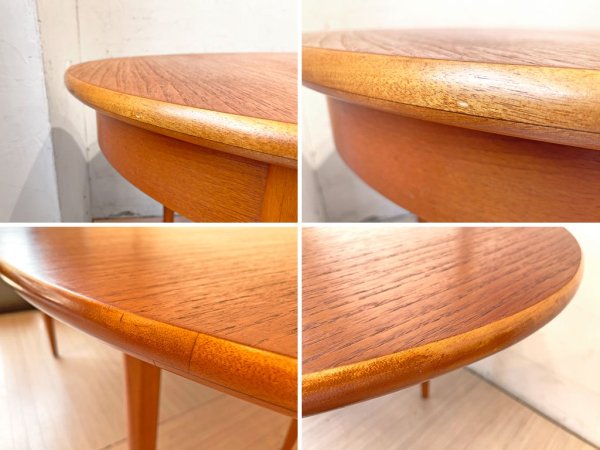 ジェンティーク Jentique ビンテージ オーバル エクステンション ダイニングテーブル チーク材 伸長式 Vintage Teak Diningtable  ★