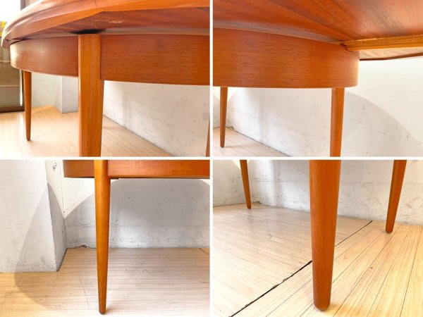 ジェンティーク Jentique ビンテージ オーバル エクステンション ダイニングテーブル チーク材 伸長式 Vintage Teak Diningtable  ★