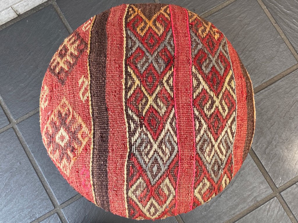 ビンテージ Vintage オールドキリム old kilim フットスツール オットマン アンティーク ■