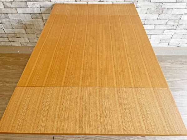 無印良品 MUJI タモ材 伸長式 ダイニングテーブル W85-135cm エクステンション ナチュラル シンプルデザイン 廃番 現状品 ●