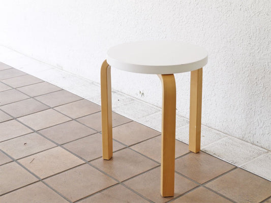 アルテック Artek スツール60 stool60 パイミオ 3本脚 80周年記念モデル ホワイトラッカー アルヴァ・アアルト 北欧家具 ◇