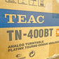 ティアック TEAC アナログターンテーブル TN-400BT WA ウォールナット 2018年製 未使用品 ●