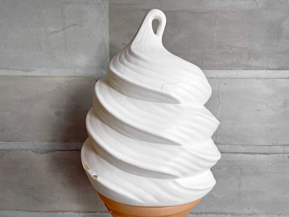 HONEY TOP ソフトクリーム 電飾看板 自立看板 ディスプレイ 店舗什器 レトロ H125.5cm 割れ有り 開閉不可 動作未確認 現状品♪