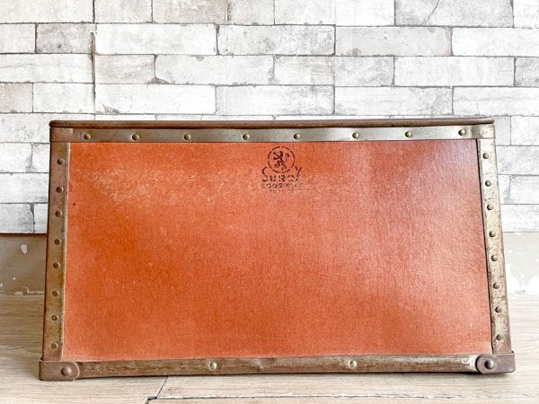 スロイ SUROY バルカンファイバー コンテナボックス 収納箱 インダストリアル レディッシュブラウン フランスビンテージ B ●