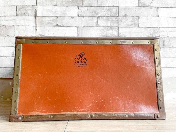 スロイ SUROY バルカンファイバー コンテナボックス 収納箱 インダストリアル レディッシュブラウン フランスビンテージ A ●