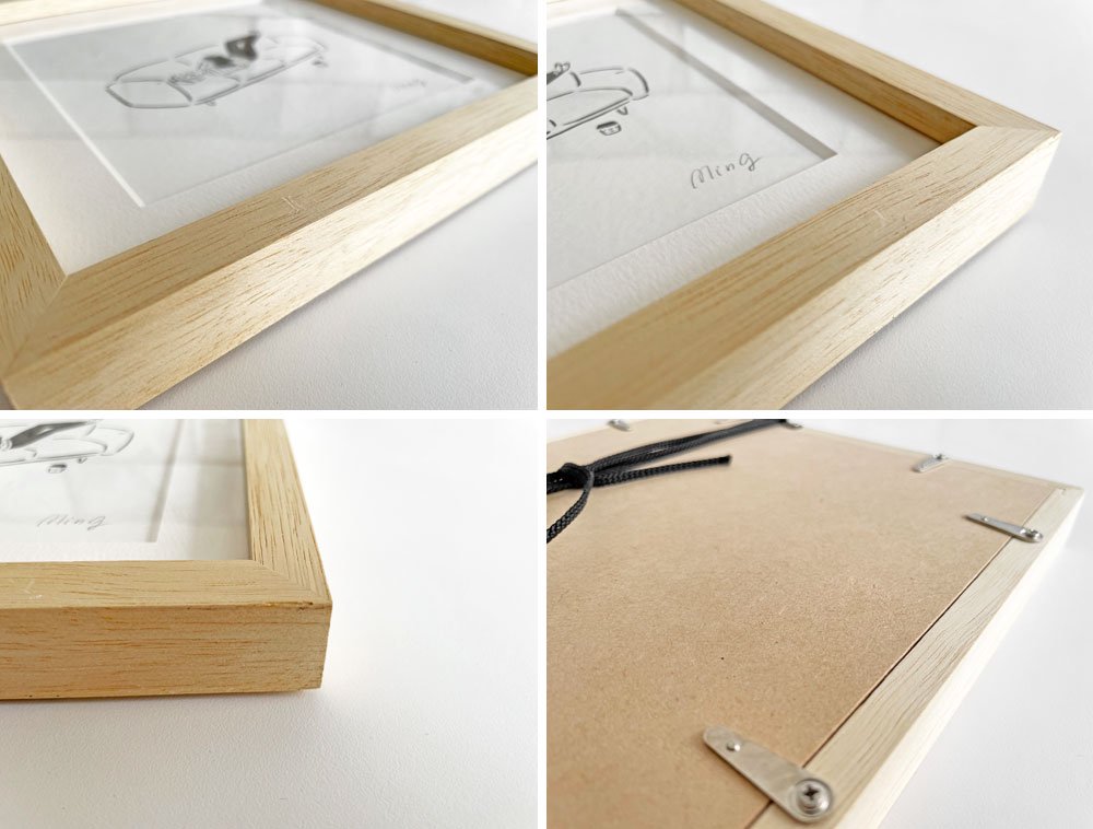 代官山蔦屋書店 x フーズミン WHOSMiNG Books & Coffee アートフレーム 原画 22×22cm 額装品 ＆ 書籍 2点セット 台湾 イラストレーター ●