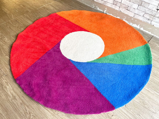 メトロクス METROCS カラーホイール color wheel ウール100％ ラグ ラウンド Φ180 マックスビル 定価：104,500 現状品 ●