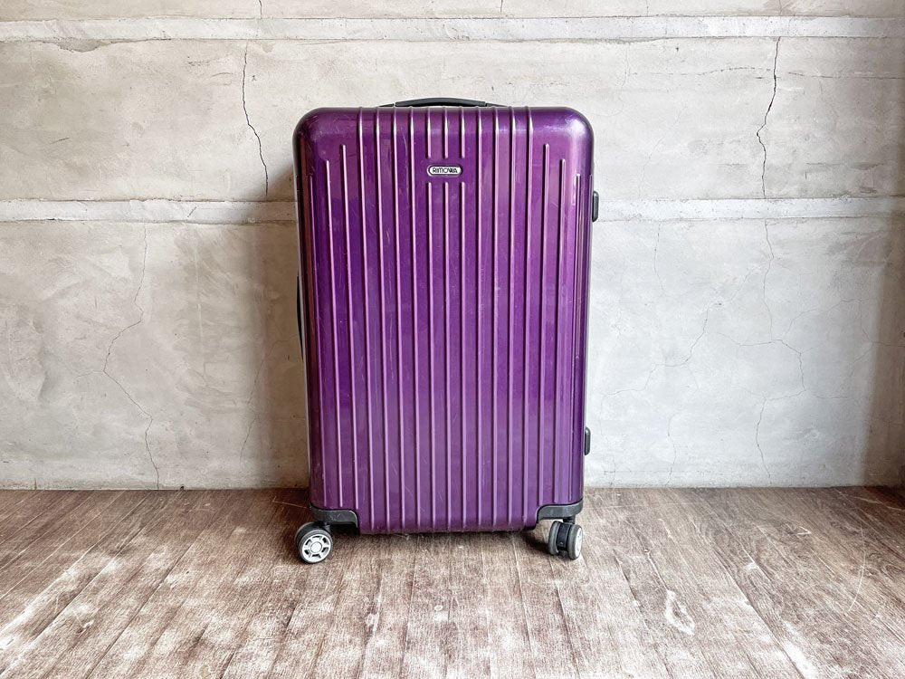 リモワ RIMOWA サルサエアー SALSA AIR スーツケース キャリーケース 4輪 63L TSAロック パープル 廃番カラー ♪