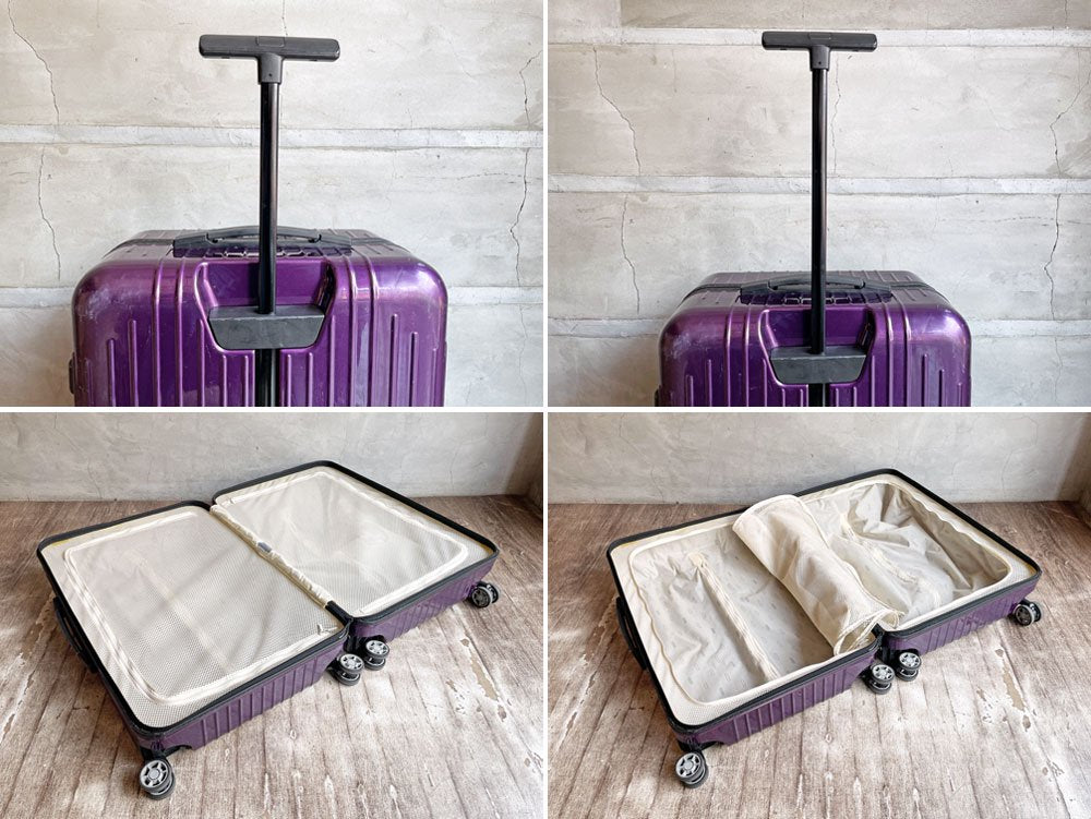 リモワ RIMOWA サルサエアー SALSA AIR スーツケース キャリーケース 4輪 63L TSAロック パープル 廃番カラー ♪