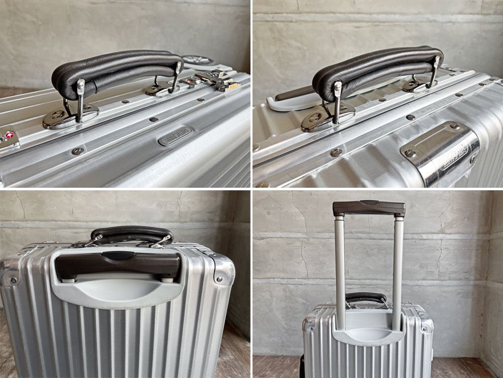 リモワ RIMOWA クラシックフライト スーツケース キャリーケース シルバー レザートップハンドル 35L TSAロック 2輪 
 最終モデル ドイツ製 希少 ♪