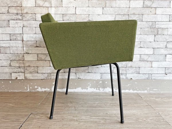 ミューロップ Meurop コンセイユ Conseil ラウンジチェア ピエール・ガーリッシュ Pierre Guarich ファブリック グリーン系 ビンテージ ベルギー ●