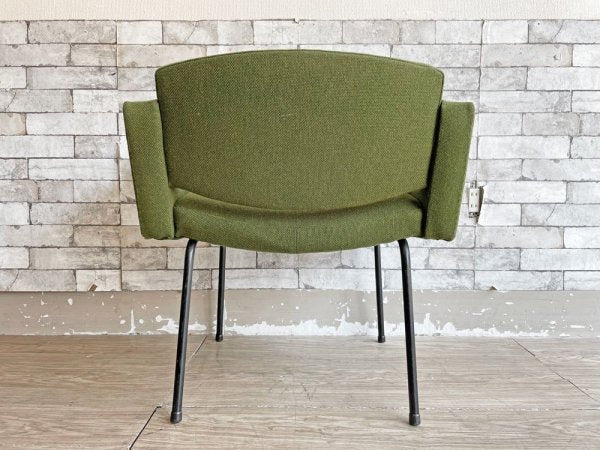 ミューロップ Meurop コンセイユ Conseil ラウンジチェア ピエール・ガーリッシュ Pierre Guarich ファブリック グリーン系 ビンテージ ベルギー ●