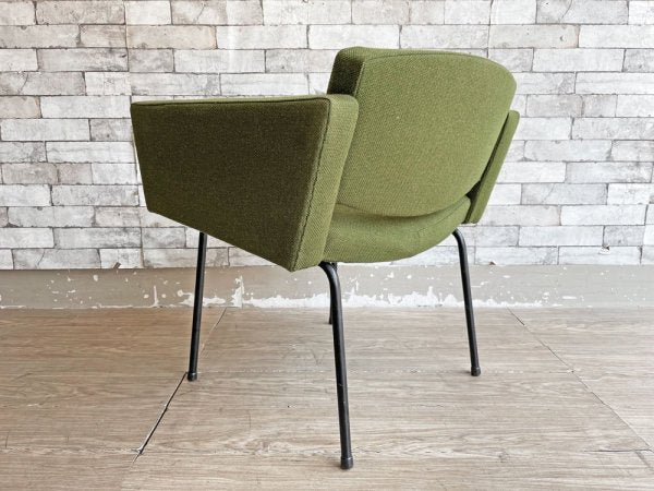 ミューロップ Meurop コンセイユ Conseil ラウンジチェア ピエール・ガーリッシュ Pierre Guarich ファブリック グリーン系 ビンテージ ベルギー ●