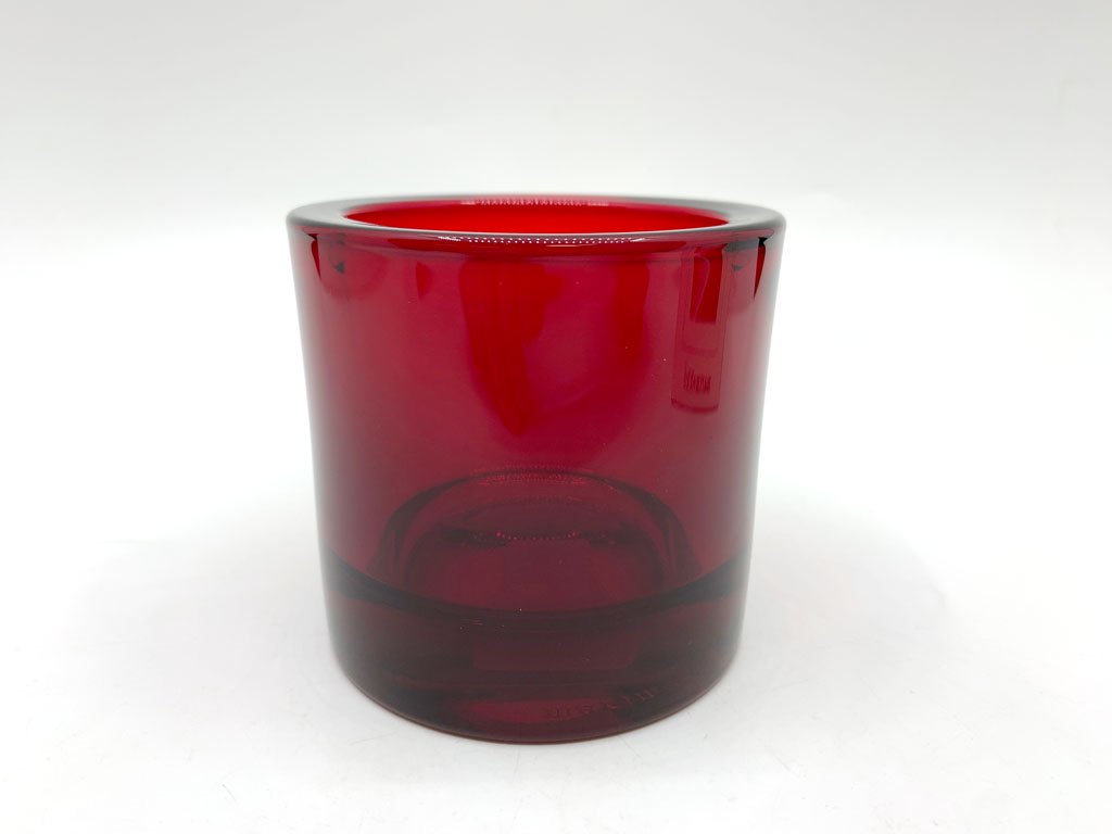 イッタラ iittala マリメッコ marimekko キビ kivi キャンドルホルダー レッド votive 80mm red 北欧雑貨 フィンランド 箱付 ●