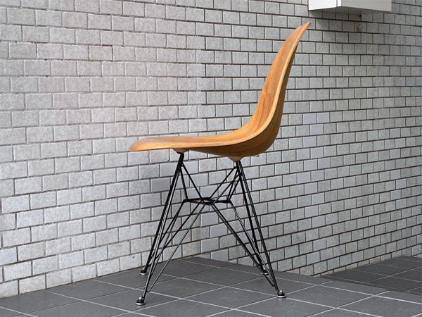 ハーマンミラー Herman Miller サイドシェルチェア DWSR ウォールナット ウッドシェル エッフェルベース C&R イームズ ミッドセンチュリー B ■