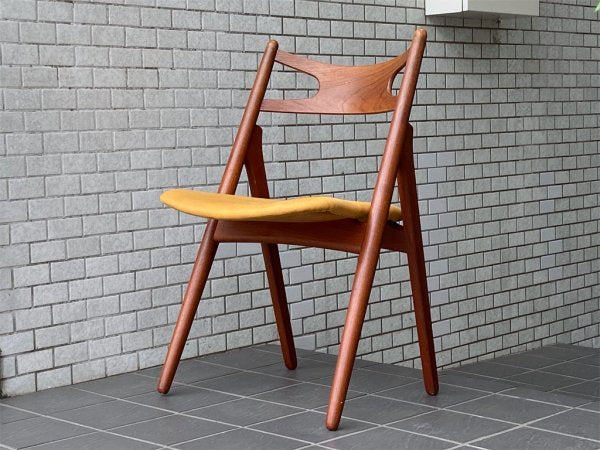 カールハンセン&サン Carl Hansen & Son ハンス・J・ウェグナー ビンテージ CH29 ソーバックチェア ダイニングチェア チーク材 デンマーク ■