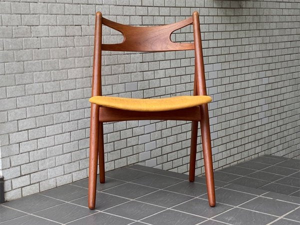 カールハンセン&サン Carl Hansen & Son ハンス・J・ウェグナー ビンテージ CH29 ソーバックチェア ダイニングチェア チーク材 デンマーク ■