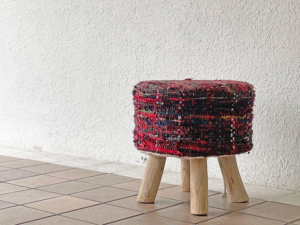 クラフトファニチャー Craft furniture チンディスツ―ル ウッドレッグ リサイクルコットン ◇