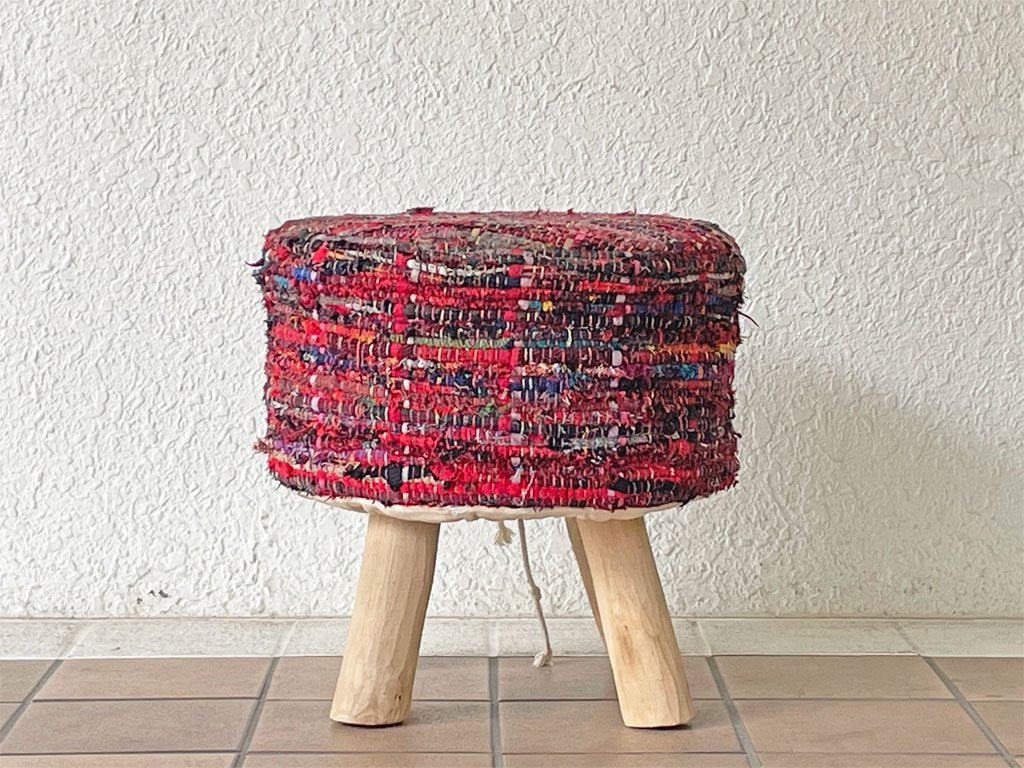 クラフトファニチャー Craft furniture チンディスツ―ル ウッドレッグ リサイクルコットン ◇