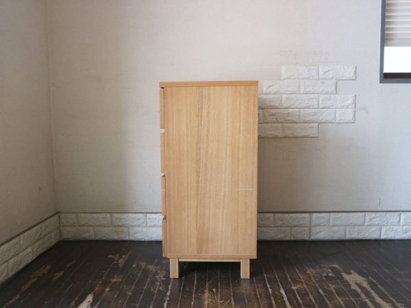 無印良品 MUJI タモ材 スリムチェスト 4段 廃盤 ◎