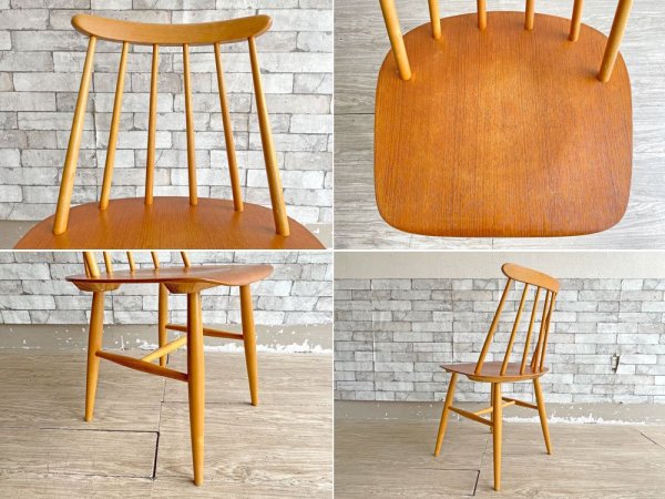 Edsby Verken ファネットチェア Fanett chair イルマリ・タピオヴァーラ ダイニングチェア スウェーデン製 北欧ビンテージ ●